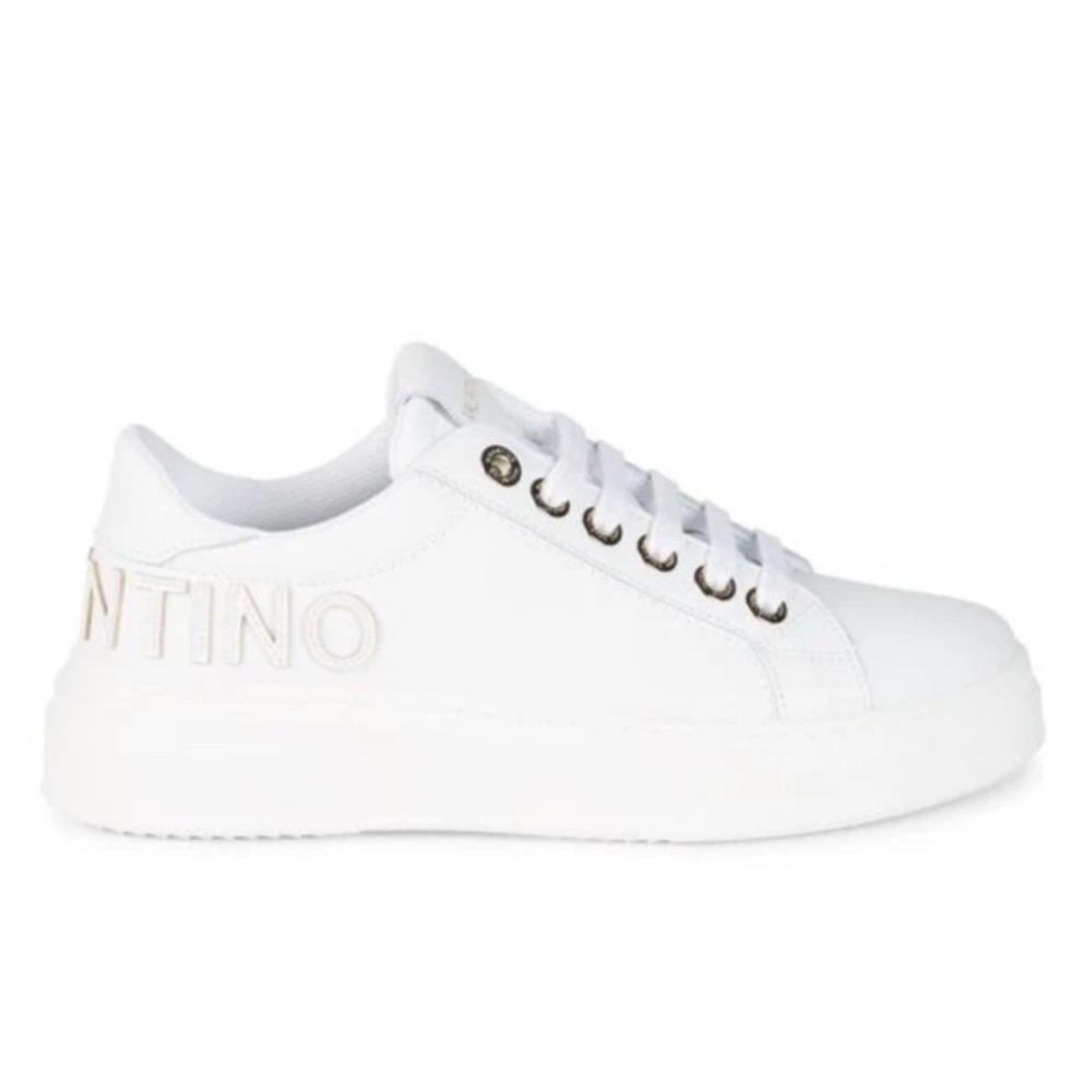 Valentino By Mario Valentino Alice Leather Sneaker Women's Size 7 (37) - White